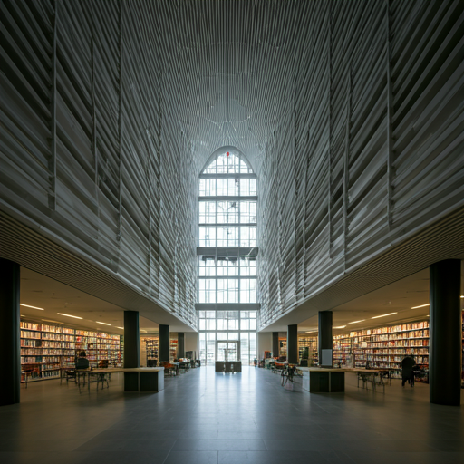 Modern architectural view of a German university administration building